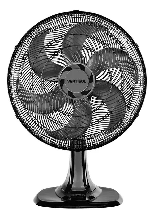 Ventilador de Mesa Ventisol Turbo 6 Pás 40cm Preto 551