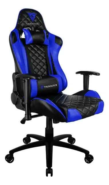 Cadeira Gamer ThunderX3 TGC12 Ergonômica Reclinável Preto/Azul
