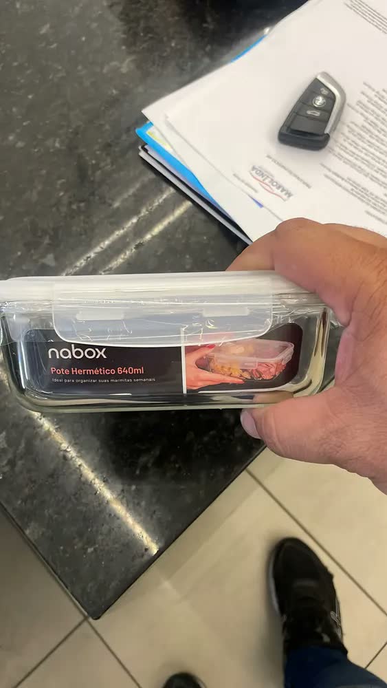 foto de Nabox Conjunto 2 Pote Vidro Hermético Mantimentos 640ml