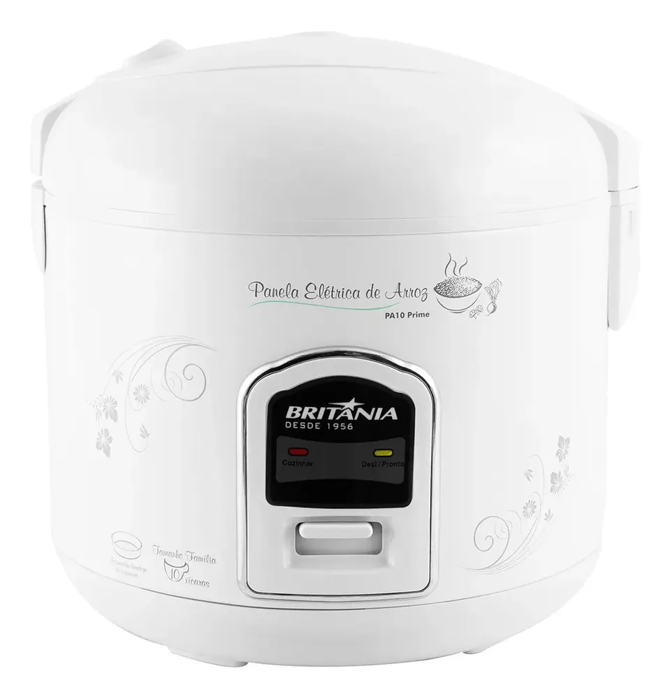 Panela Elétrica De Arroz Britânia Pa10 Prime 700w Cor Branco