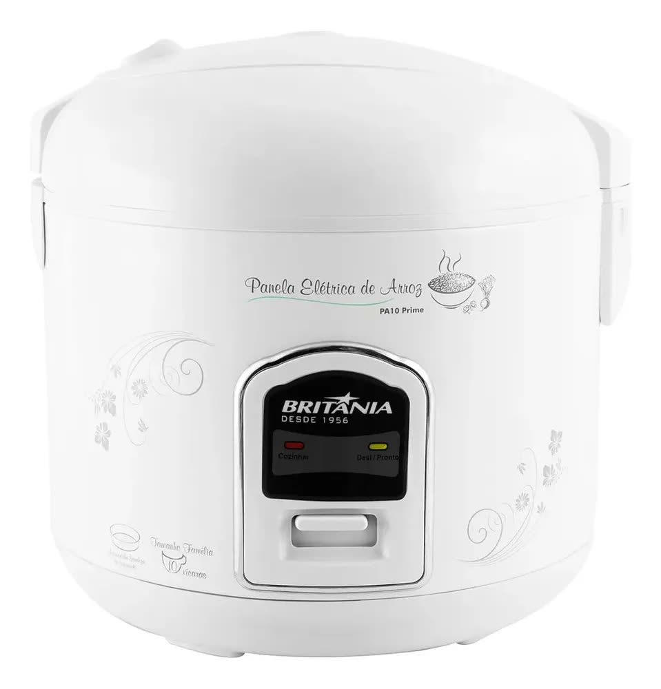 Panela Elétrica De Arroz Britânia Pa10 Prime 700w Cor Branco