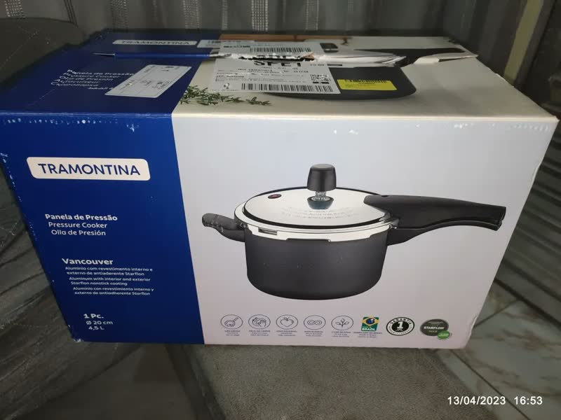 foto de Panela de Pressão Vancouver 4,5L Grafite Tramontina 20582/620