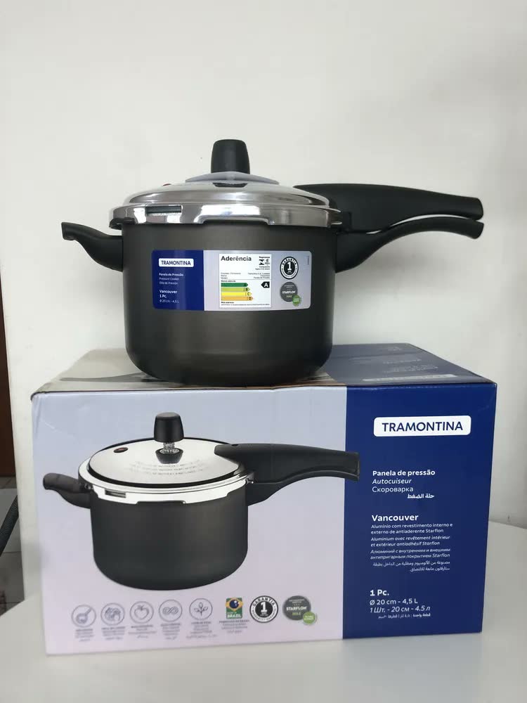 foto de Panela de Pressão Vancouver 4,5L Grafite Tramontina 20582/620