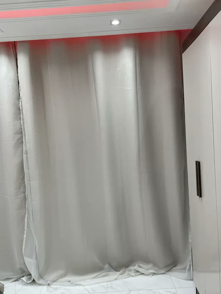 foto de Cortina Blackout Com Voil 4,00m X 2,70m Para Varão