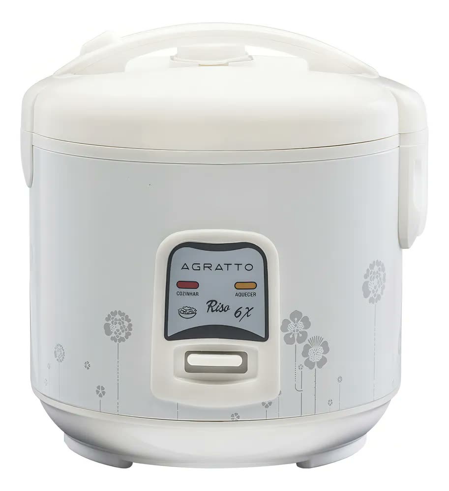 Panela Agratto Riso PA10X-02 700W Elétrica Com Aquecimento Automático Cuba Antiaderente E Função Manter Aquecido Após O Preparo
