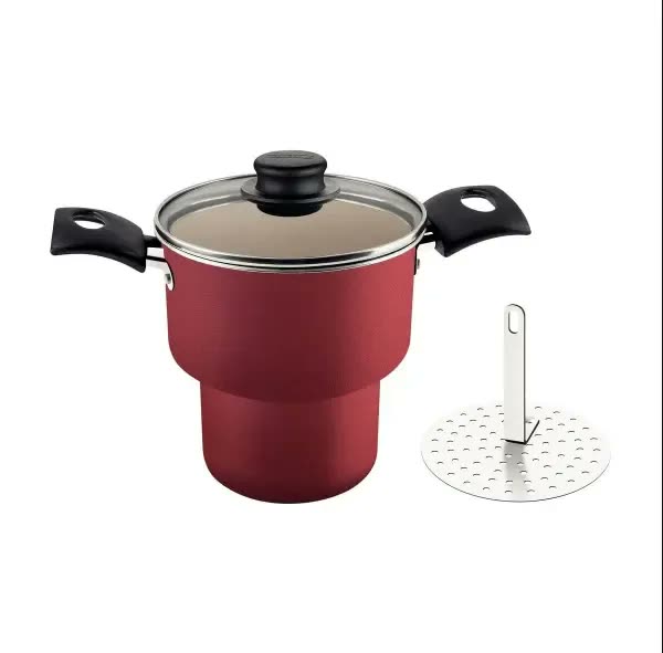 Cuscuzeira 14cm 1,9l Turim Vermelho Antiaderente Tramontina