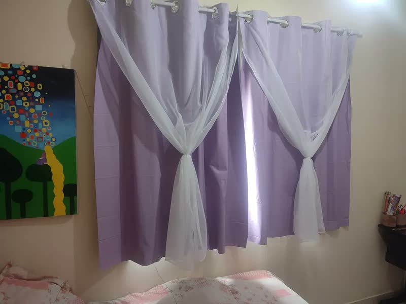 foto de Cortina Blackout Com Voil  2,80x1,60 Rosa Quarto De Menina