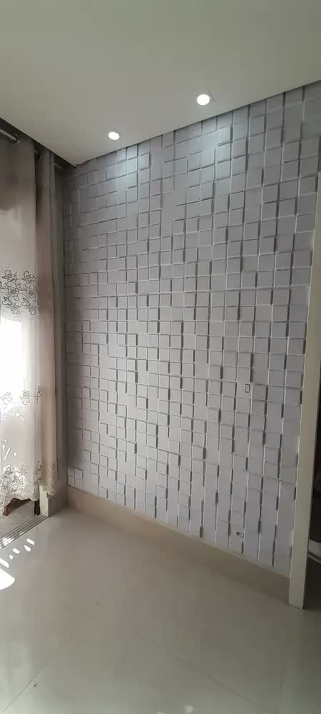 foto de Kit 20 Placas De Pvc 3d Painel Decoração Relevo 50cm X 50cm