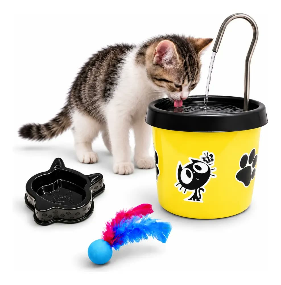 Bebedouro Gato - Fonte Gato + Brinde Comedouro