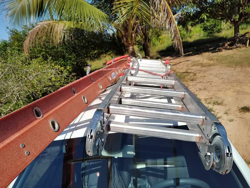 foto de Escada Multifuncional Alumínio 16 Degraus Worker Dobrável 4,29m