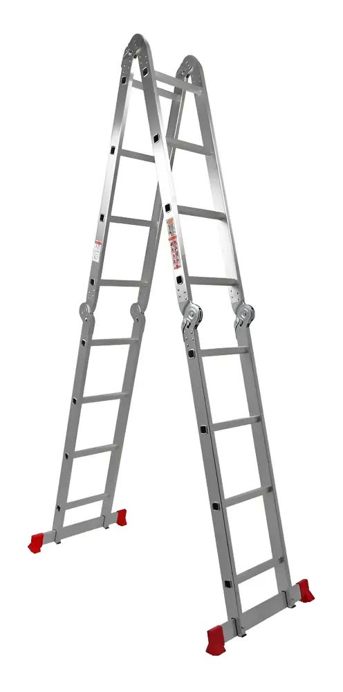 Escada Multifuncional Alumínio 16 Degraus Worker Dobrável 4,29m