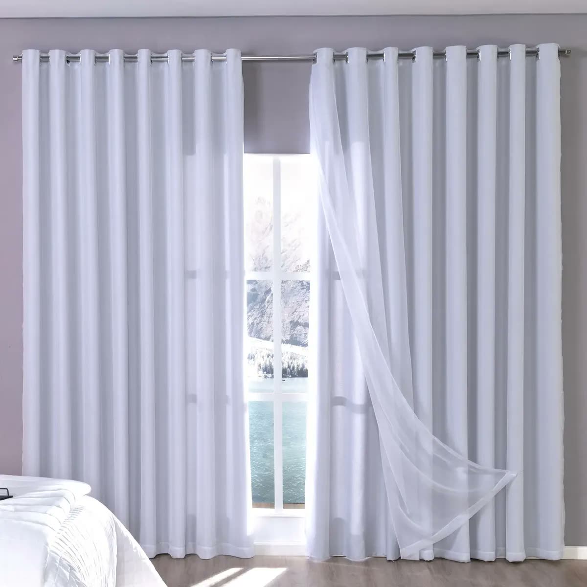 Cortina Blackout Com Voil/voal  8mts X 2.70mts
