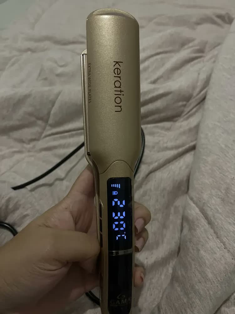foto de Chapinha/Prancha de cabelo Gama Italy X-Wide Keration Pro