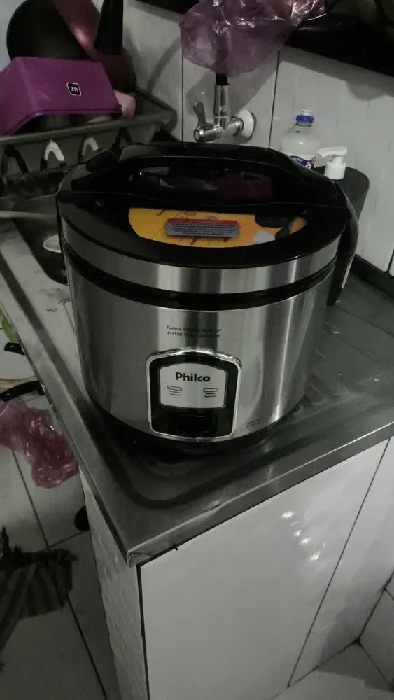 foto de Panela Elétrica De Arroz 10 Xícaras Inox Ppa10p Philco Preto