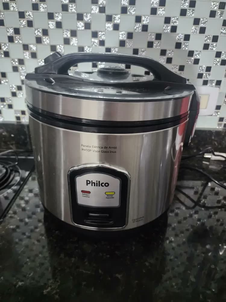 foto de Panela Elétrica De Arroz 10 Xícaras Inox Ppa10p Philco Preto
