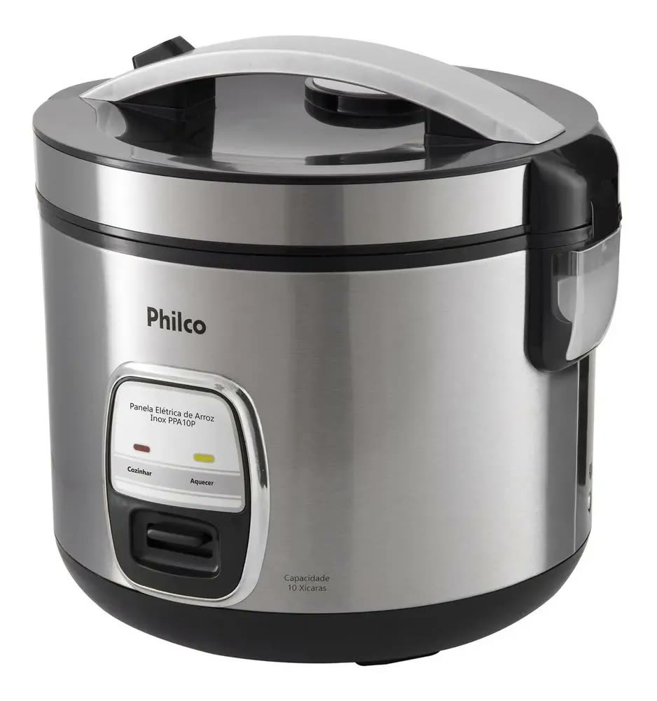 foto de Panela Elétrica De Arroz 10 Xícaras Inox Ppa10p Philco Preto