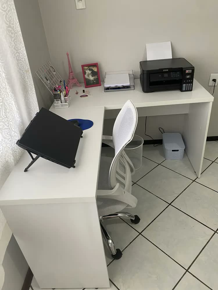foto de Mesa De Canto Em L Para Escritório 1.20x1.50 Tampo 30mm