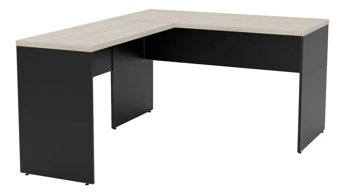 Mesa De Canto Em L Para Escritório 1.20x1.50 Tampo 30mm