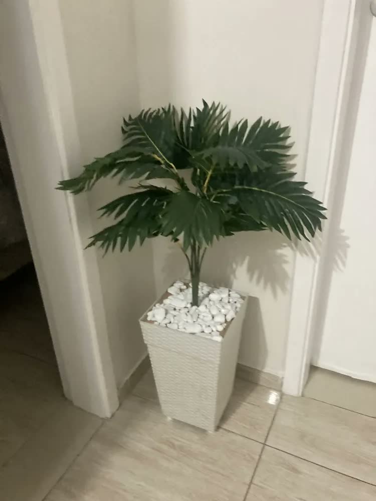 foto de Planta Artificial Palmeira Grande Sala Decoracao Com Vaso