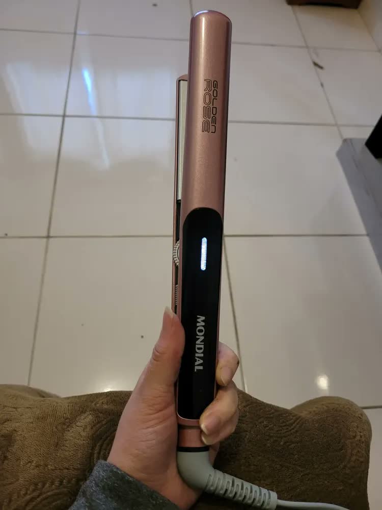 foto de Prancha Alisadora Mondial Golden Rose/Preto Bivolt P-20