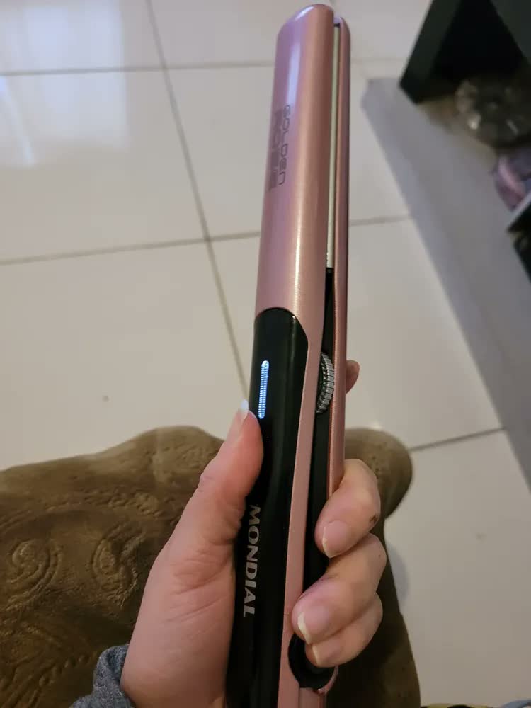 foto de Prancha Alisadora Mondial Golden Rose/Preto Bivolt P-20