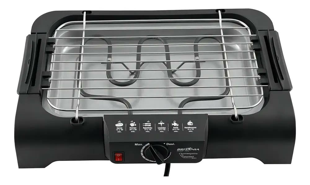 Churrasqueira Gourmet Bcg1 1200w Britânia 110v Preto
