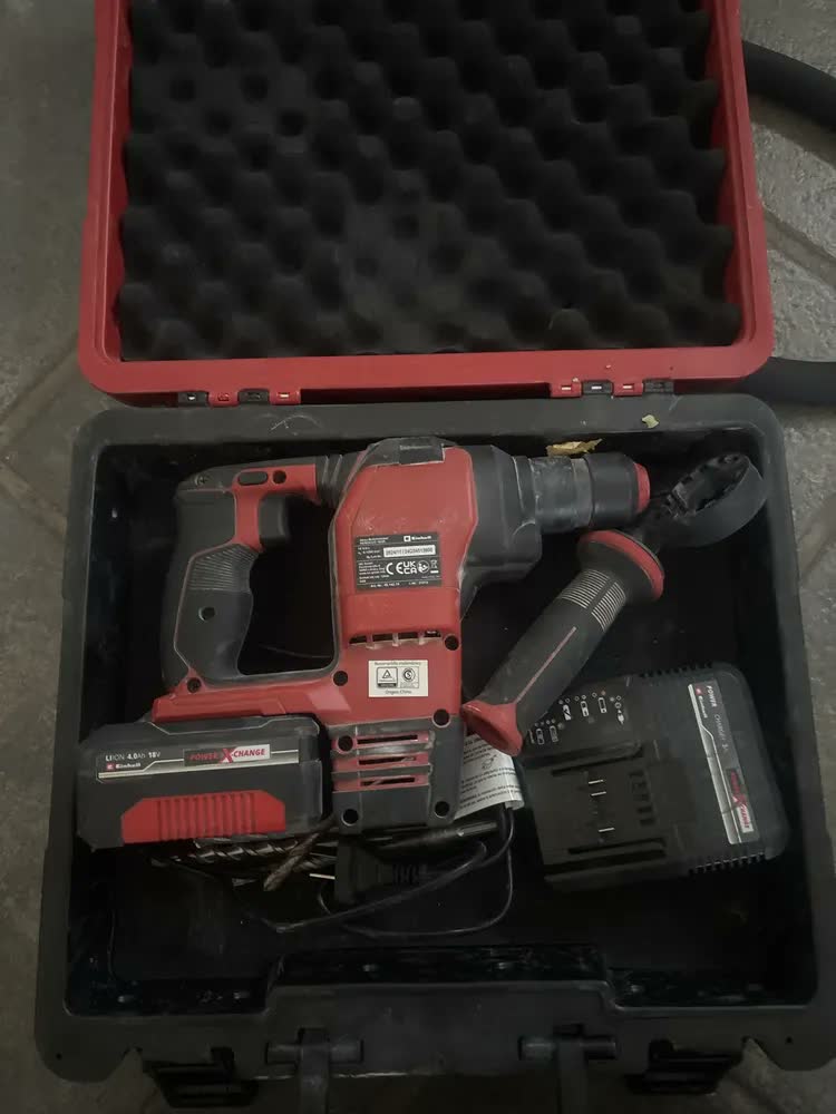 foto de Martelete Perfurador Rompedor Einhell Herocco Bl sem bateria profissional sds plus