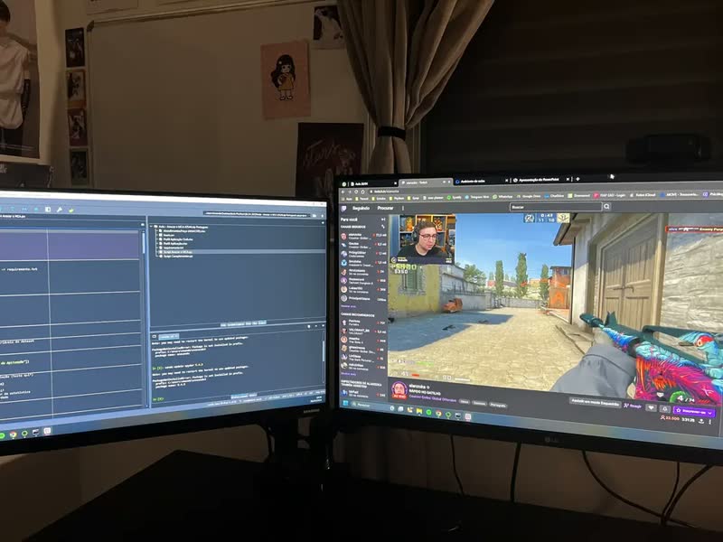 foto de Suporte Ergonômico Articulado de Mesa, 2 Monitores 17