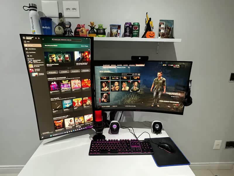 foto de Suporte Ergonômico Articulado de Mesa, 2 Monitores 17