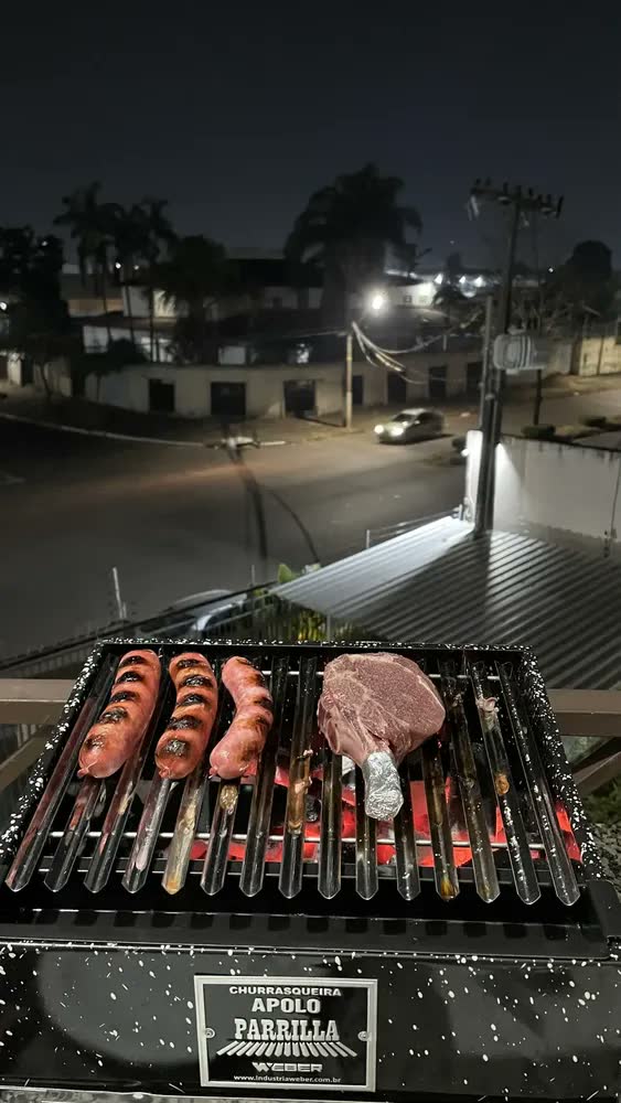 foto de Churrasqueira Apolo Parrilla Mini Esmaltada Weber