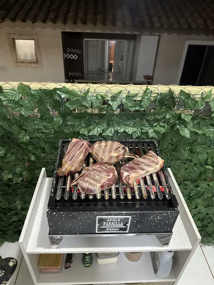 foto de Churrasqueira Apolo Parrilla Mini Esmaltada Weber