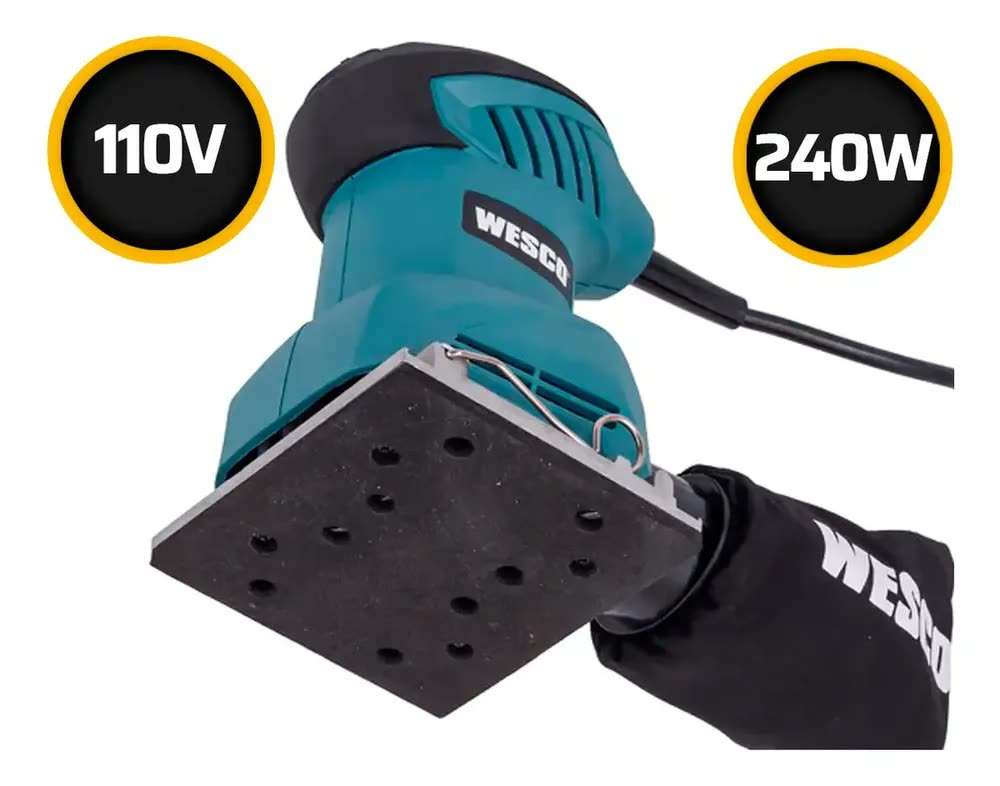 Lixadeira Orbital Oscilante 240w Ws4151 Wesco Com 3 Lixas
