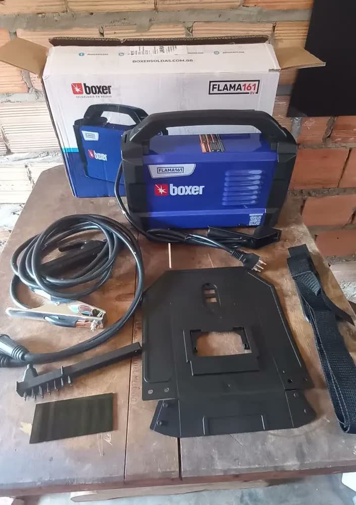 foto de Máquina De Solda Inverter Boxer Flama 161 Bv Azul E Preta 11 Azul/preto