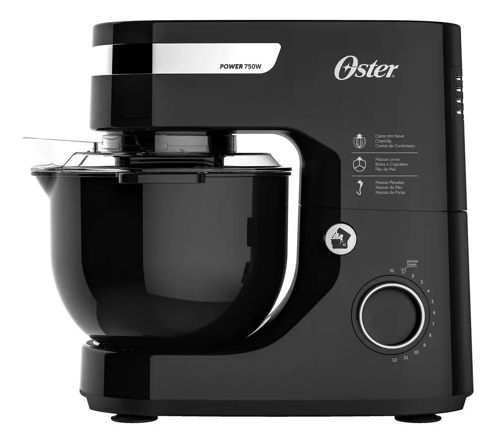 Batedeira Planetária Black Obat610 750w 4 Litros Oster Preto - 0 Hz