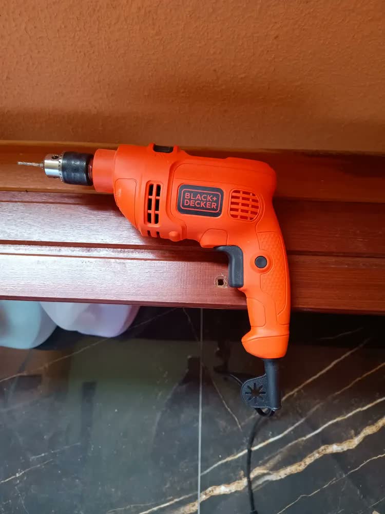 foto de Furadeira Impacto 3/8 Pol. + Maleta Tm500k Black+decker Cor Laranja Frequência 60 Hz