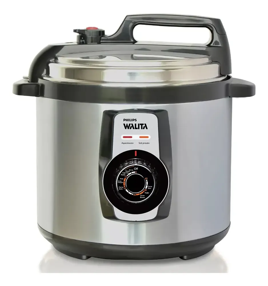 foto de Panela De Pressão Elétrica Walita Daily Philips Ri3103 Metal Cor Preto/Prata Frequência 60 Hz