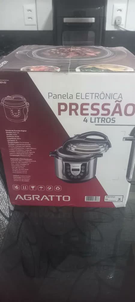 foto de Panela De Pressão Eletrônica Ped-01 60hz 800w Agratto 60 Hz