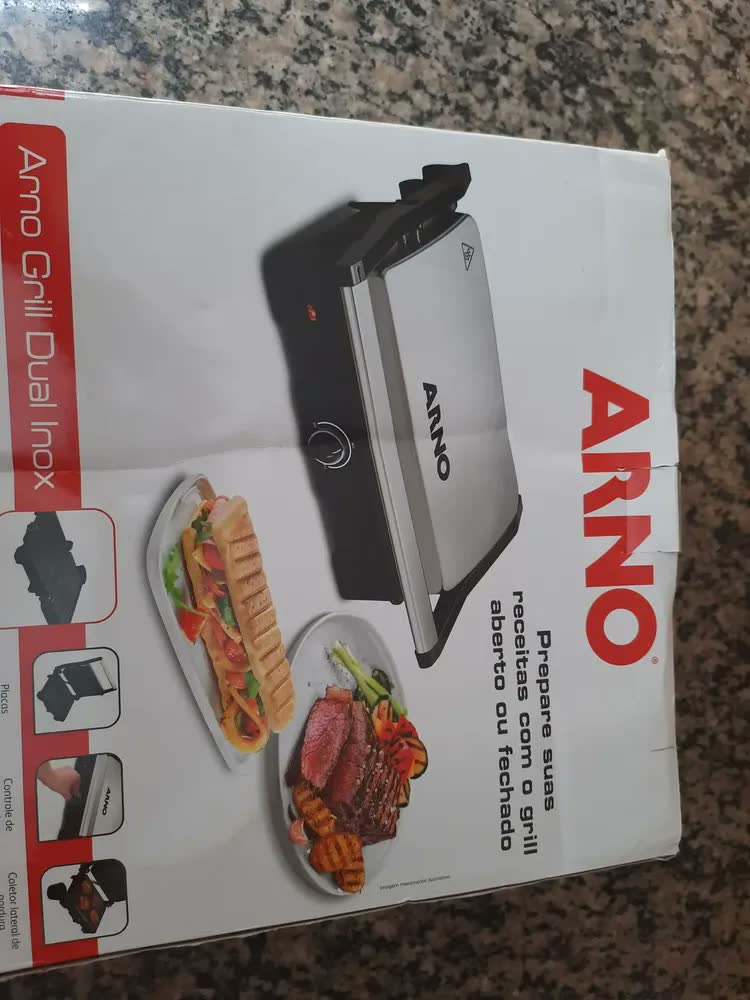 foto de Grill Arno Dual Inox com abertura de 180° GNOX