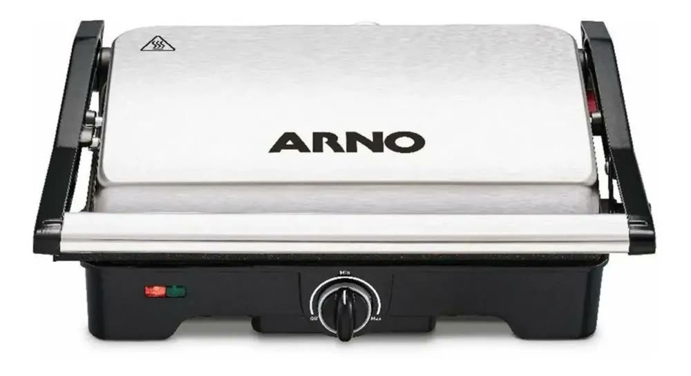 Grill Arno Dual Inox com abertura de 180° GNOX