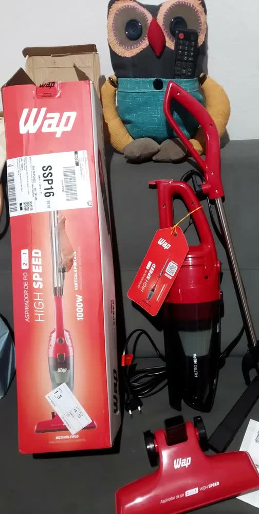 foto de Aspirador De Pó Vertical High Speed 1000w 2 Em 1 Wap Cor Vermelho