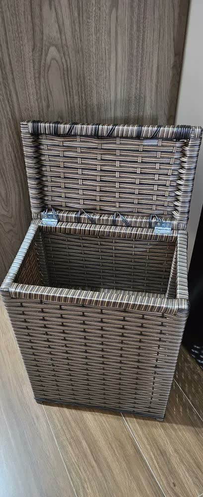 foto de Roupeiro Cesto Roupa Suja Caixa Organizadora 45lts 40x25x55