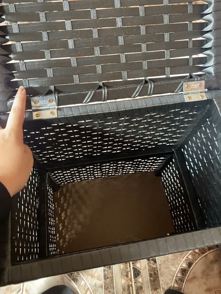 foto de Roupeiro Cesto Roupa Suja Caixa Organizadora 45lts 40x25x55