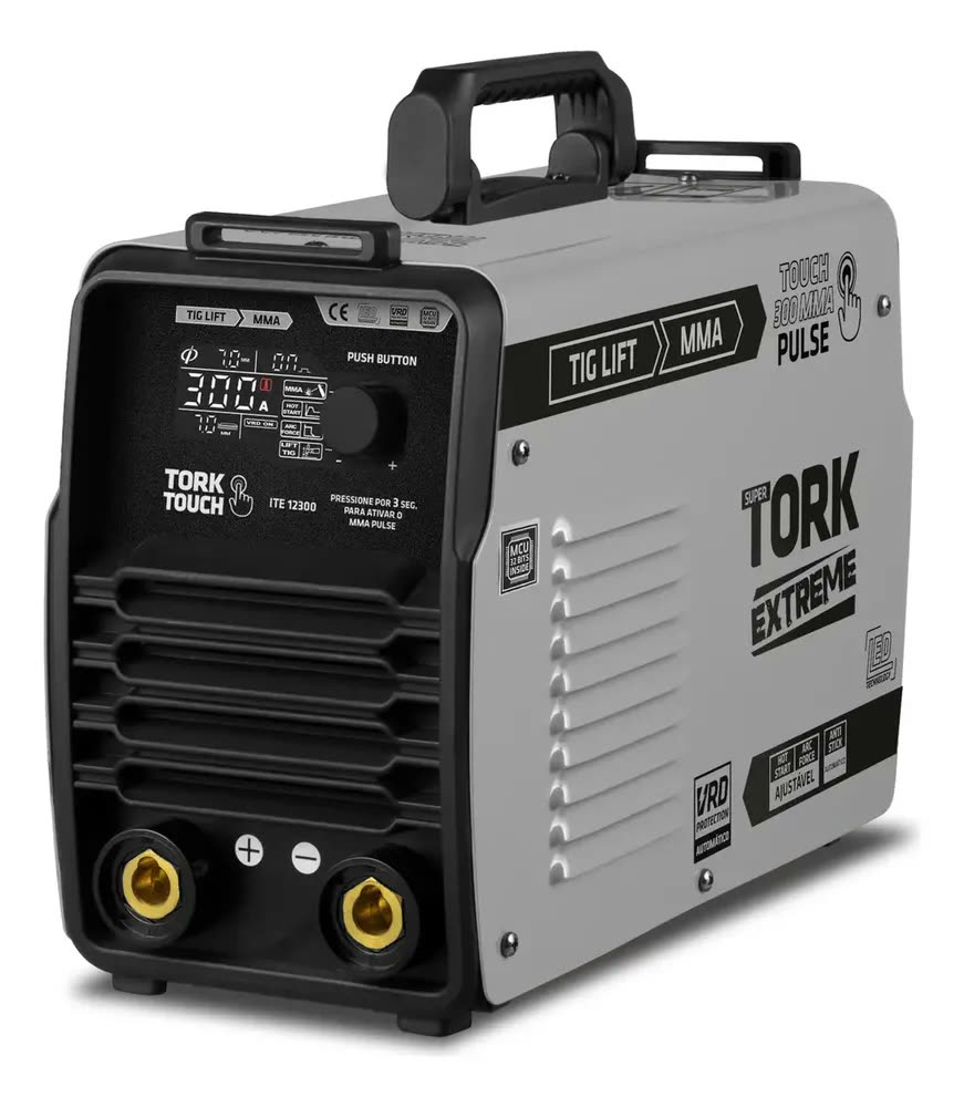 Maquina De Solda Inversora Tig Mma 300 Amp Touch ITE-12300 Vrd Super Tork Cor Cinza claro Frequência 50 Hz/60 Hz