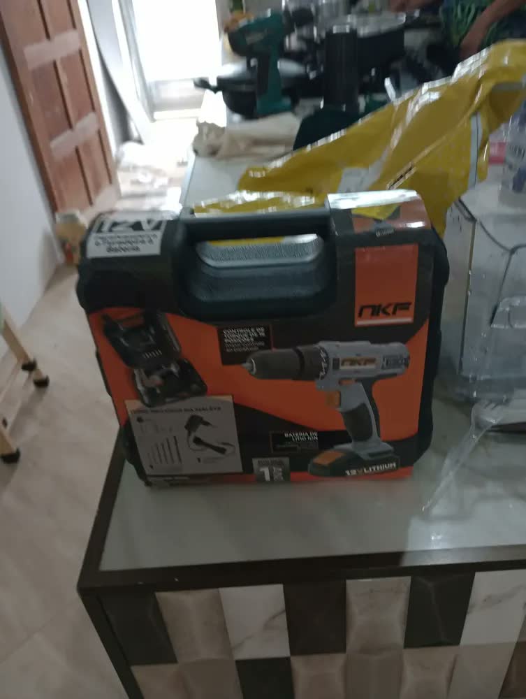 foto de Parafusadeira e Furadeira a bateria 12V + acessorios com maleta de transporte NKF FP12X Parafusadeira sem fio parafusadeira portatil furadeira portatil parafusadeira para marceneiro