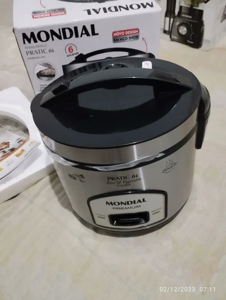 foto de Panela Elétrica De Arroz Pratic Rice Pe-43-6X Inox Mondial