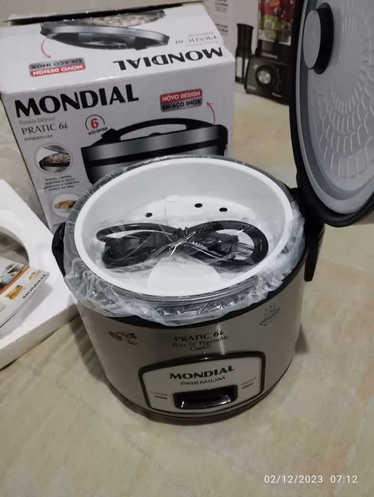 foto de Panela Elétrica De Arroz Pratic Rice Pe-43-6X Inox Mondial