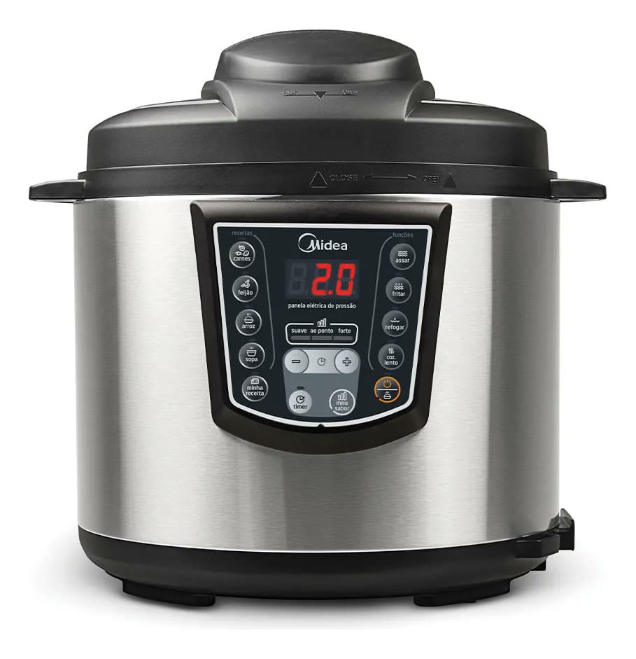 foto de Panela de Pressão Elétrica 6 L Digital Inox Midea
