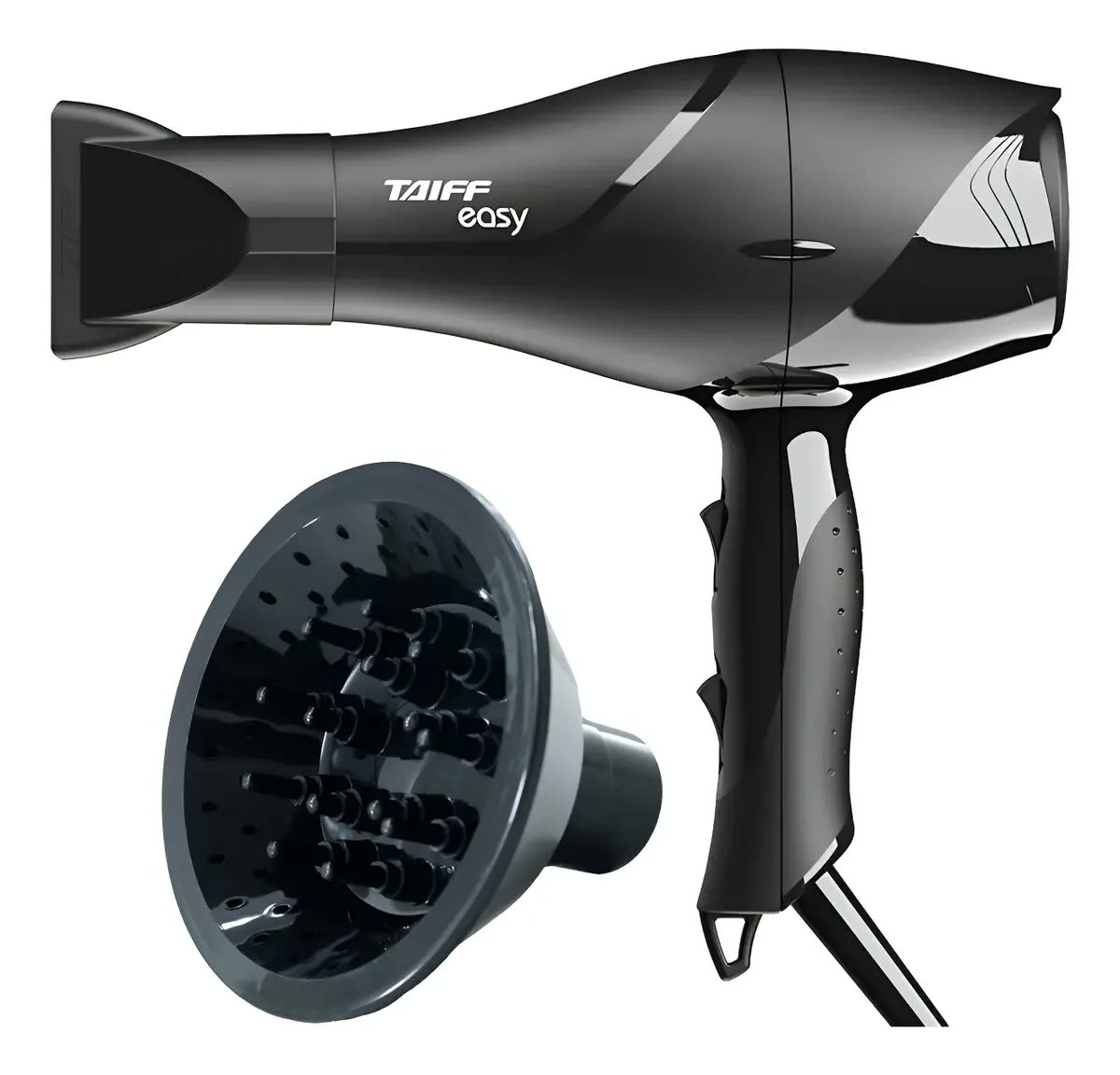 foto de Secador De Cabelo Taiff Profissional 1700w Ion Difusor Cacho