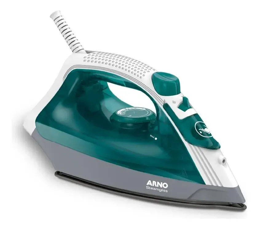 foto de Ferro A Vapor Elétrico Arno Steamgliss Fsgp Cor Branco/Verde