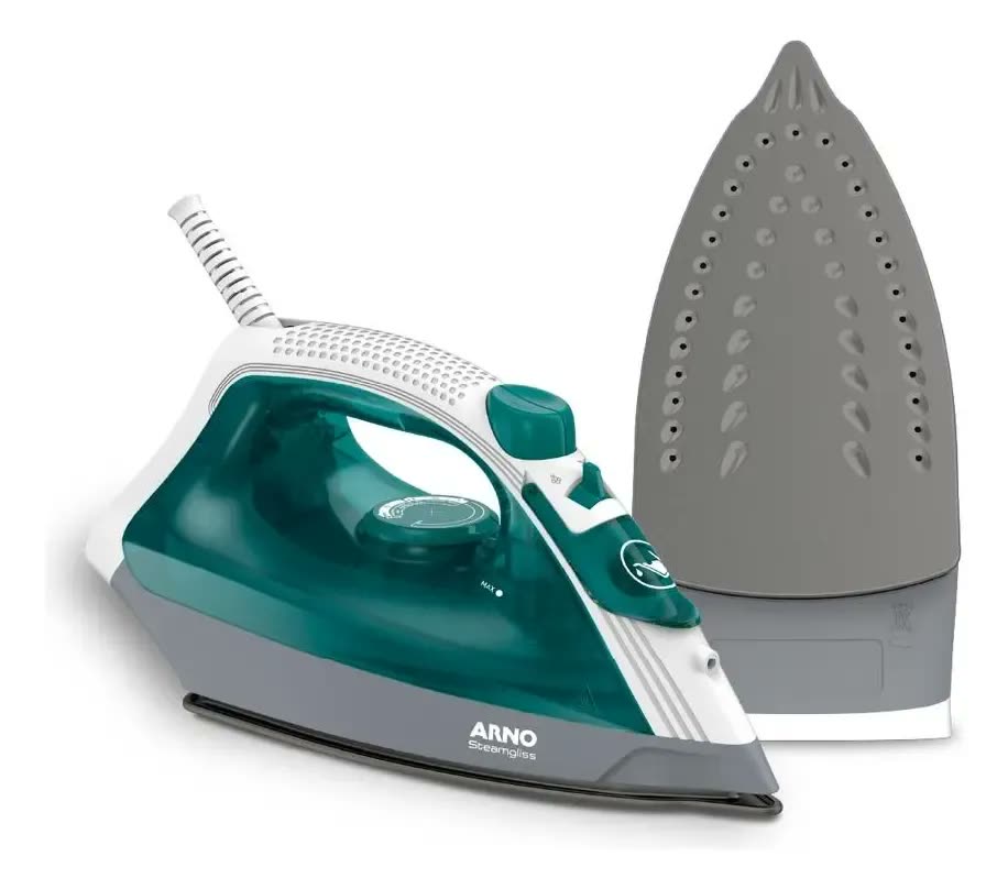 Ferro A Vapor Elétrico Arno Steamgliss Fsgp Cor Branco/Verde